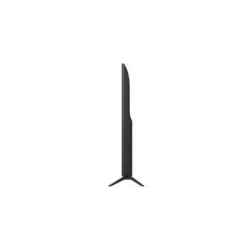 Left-facing side view of LG UHD UA75 TV.