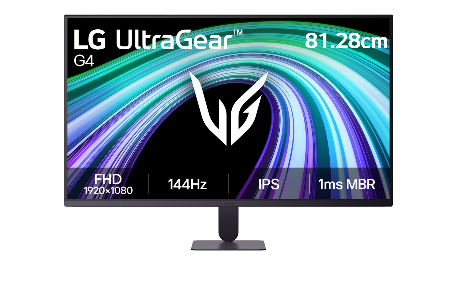 Front view of LG 81.28cm (32) UltraGear™ G4, 144Hz FHD Gaming Monitor 32G403B-B
