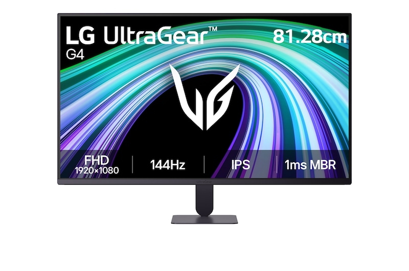 Front view of LG 81.28cm (32) UltraGear™ G4, 144Hz FHD Gaming Monitor 32G403B-B