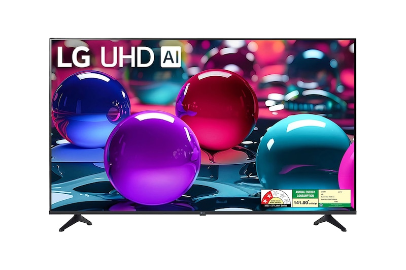 Front view of LG 109.22 cm (43)UHD AI UA73 4k Smart TV  43UA73506LA