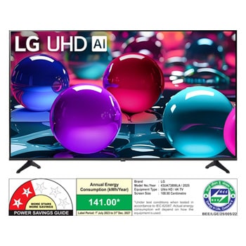 43UA73806LA With Bee Sticker