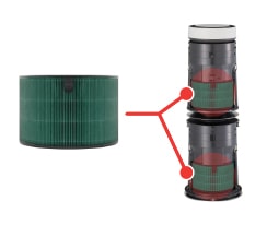Depending on the model of the LG air purifier you are using, the number of filters may vary between one and two