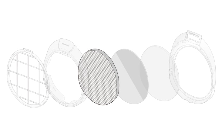 Attach the HEPA filter to the case