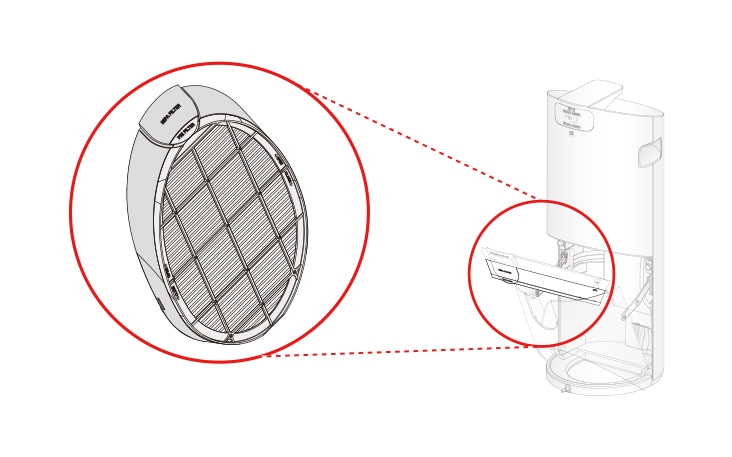 It is mounted on the lower part of the back