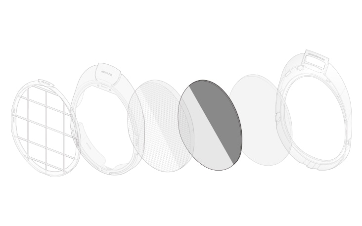 Attach the deodorizing filter to the case