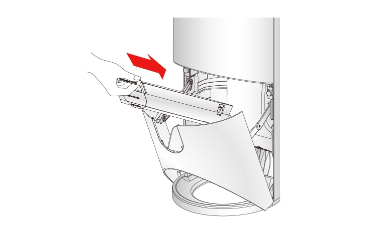 Install the filter that vinyl packing is removed