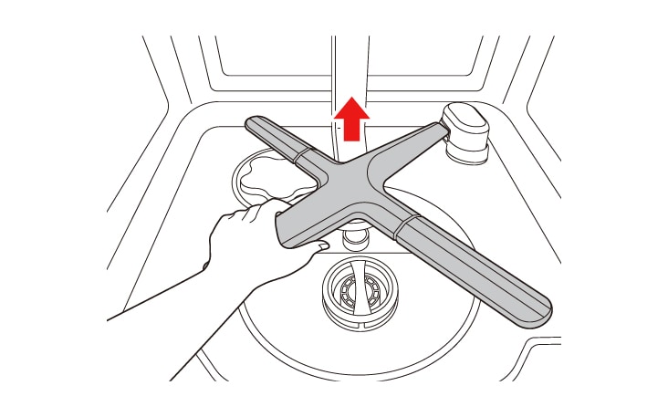 Remove the lower nozzle from the product