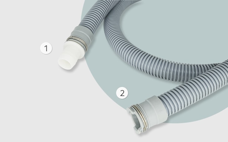 1 Connect this connector to the end fitting of the existing product hose 2 Install this connector so that it faces toward the drain This product is an extension hose and consists of a single hose
