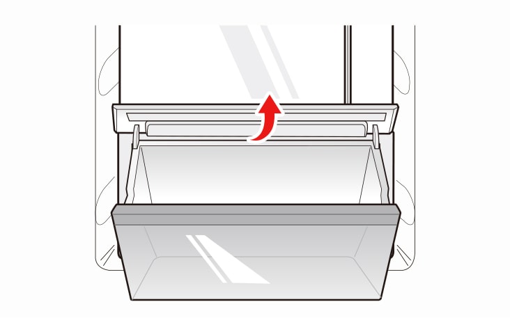 If the vegetable drawer has a cover lift it