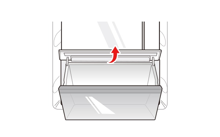 If the vegetable drawer has a cover lift it