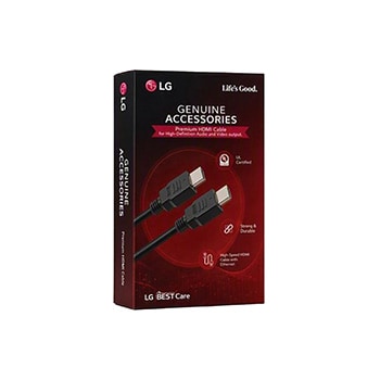 Front view of TV / Monitor HDMI to HDMI 2.0 Cable (1.5m, Black) EAD65185201