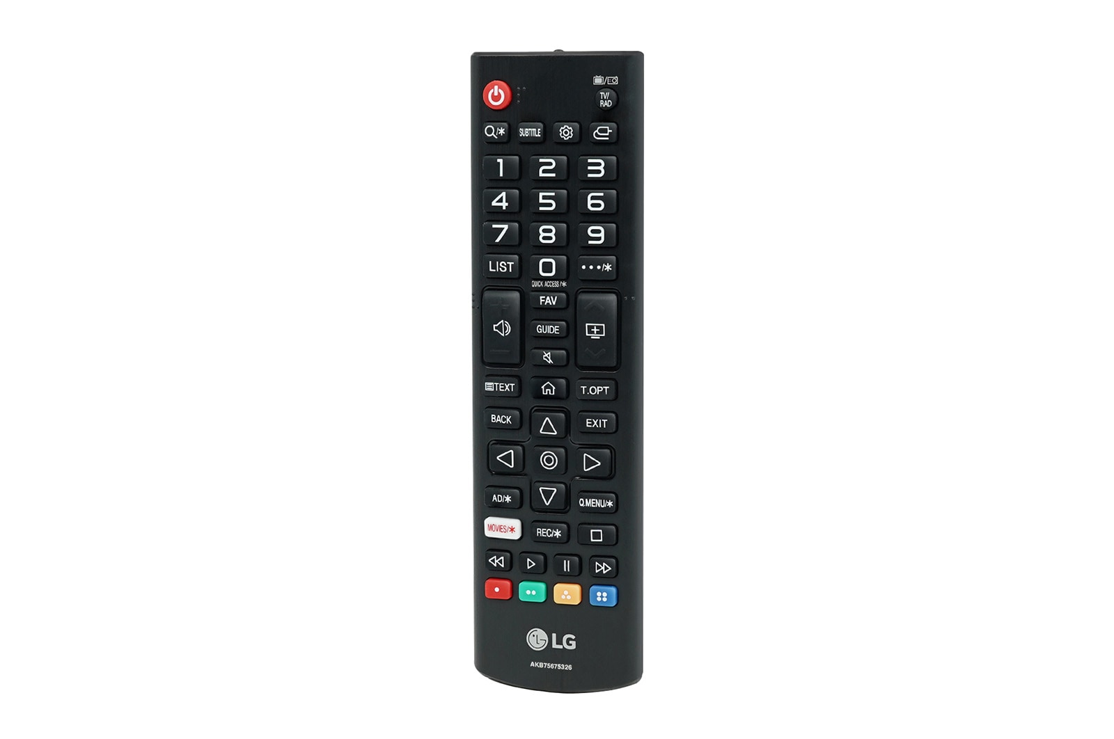 LG AKB75675326 Remote Controller front view
