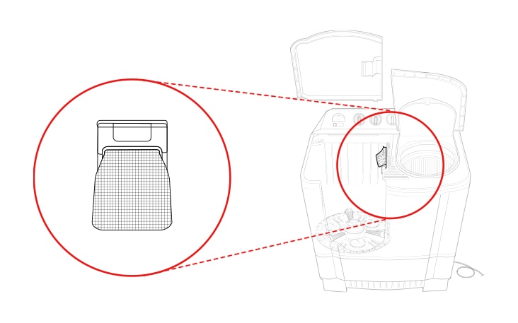 If you open the door on the left you will see that it is mounted on the front inside of the barrel