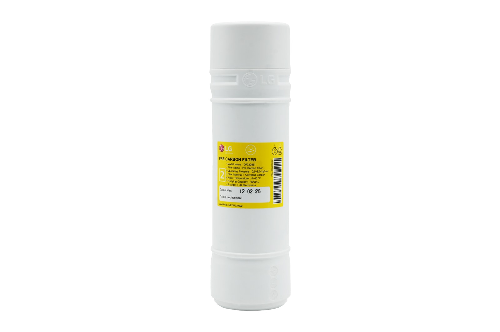 Front view of Filter A2E Pre Carbon Filter, QF2308E1 AGM75891501