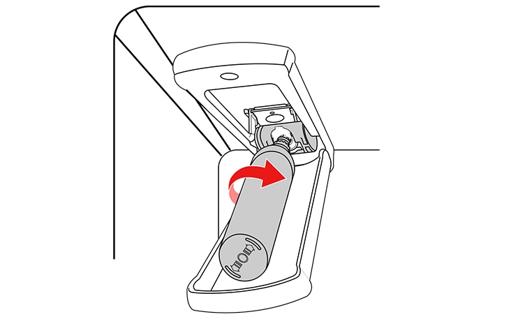 Take the new water filter out of its packing and remove the protective cover from the orings With the water filter tabs in the horizontal position push the new water filter into the manifold hole and turn it clockwise until it stops