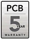 5 Year warranty on PCB
