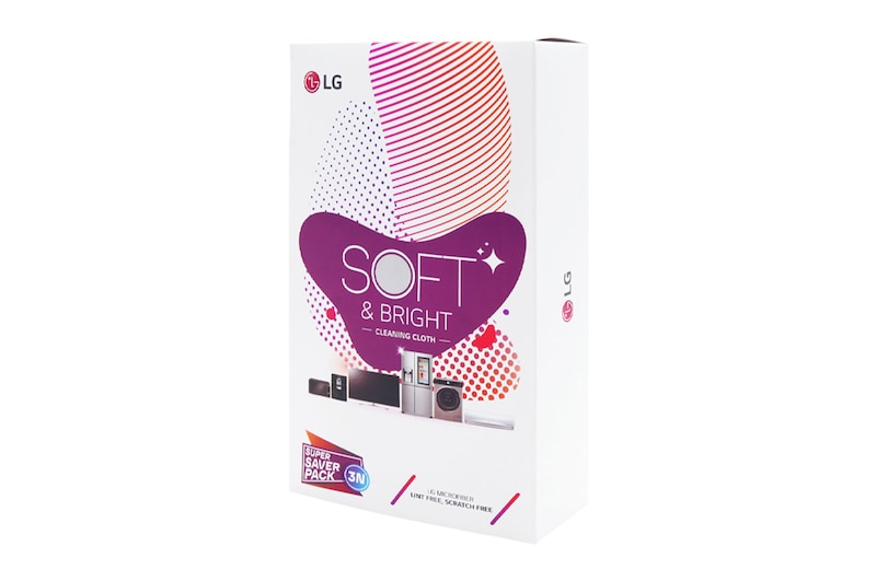 Front view of LG Scratch free Microfiber cleaning cloth for Home Appliances (pack of 3) CLS31800203