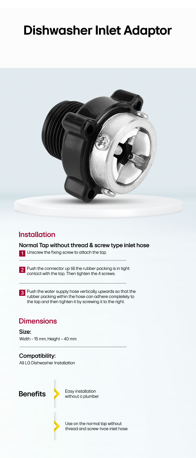 DW Inlet Adaptor