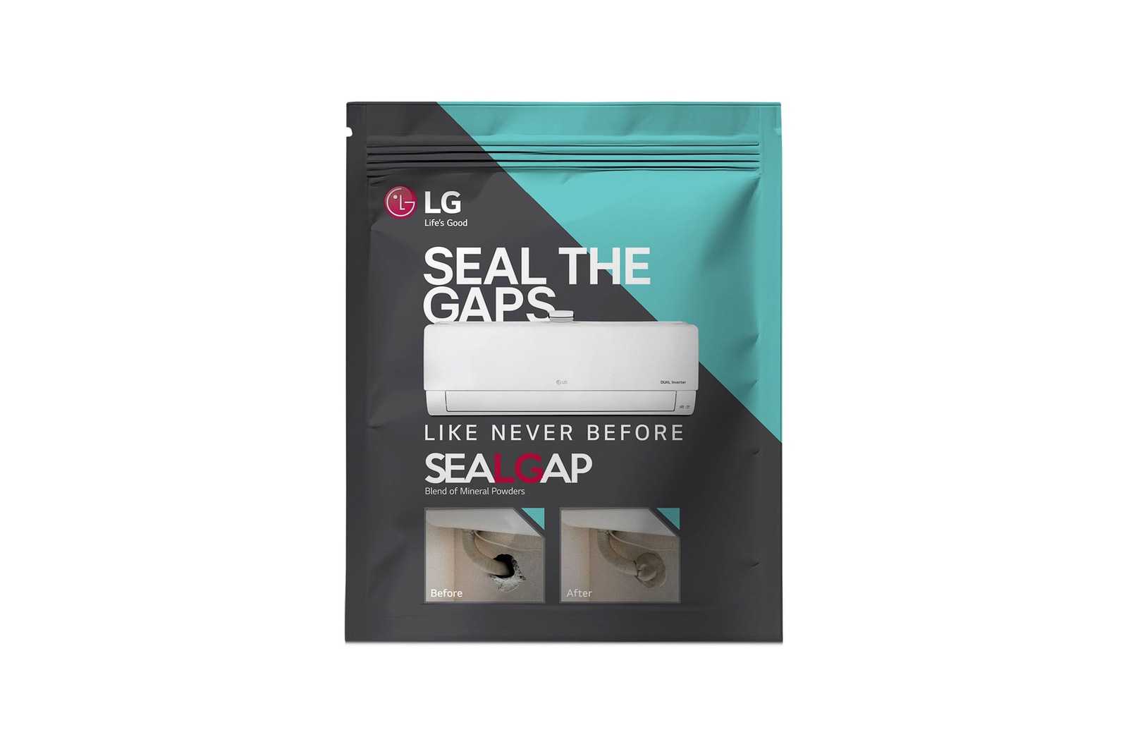 Front view of LG "SeaLGap" Wall Gap Filling Putty CLS32182901