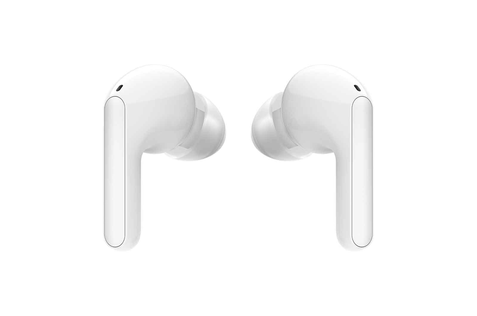 LG Tone Free Wireless Earbuds with Noise Isolation, UVnano 99.9% Bacteria-Free, Prestigious British Meridian Sound, Dual Microphones in Each Earbud and IPX4 Water Resistance (FN5U, White), HBS-FN5U