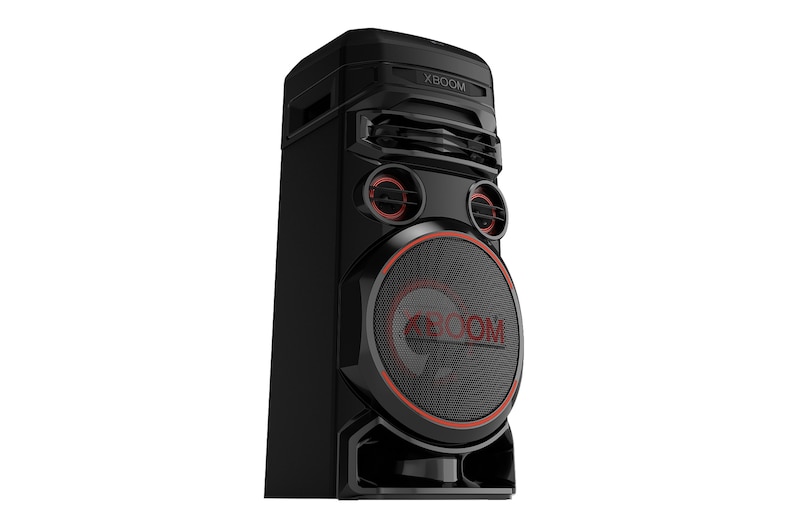 LG RNC7 Party Speaker - XBOOM low angle with left side forward