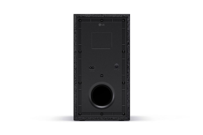 Angled view of subwoofer