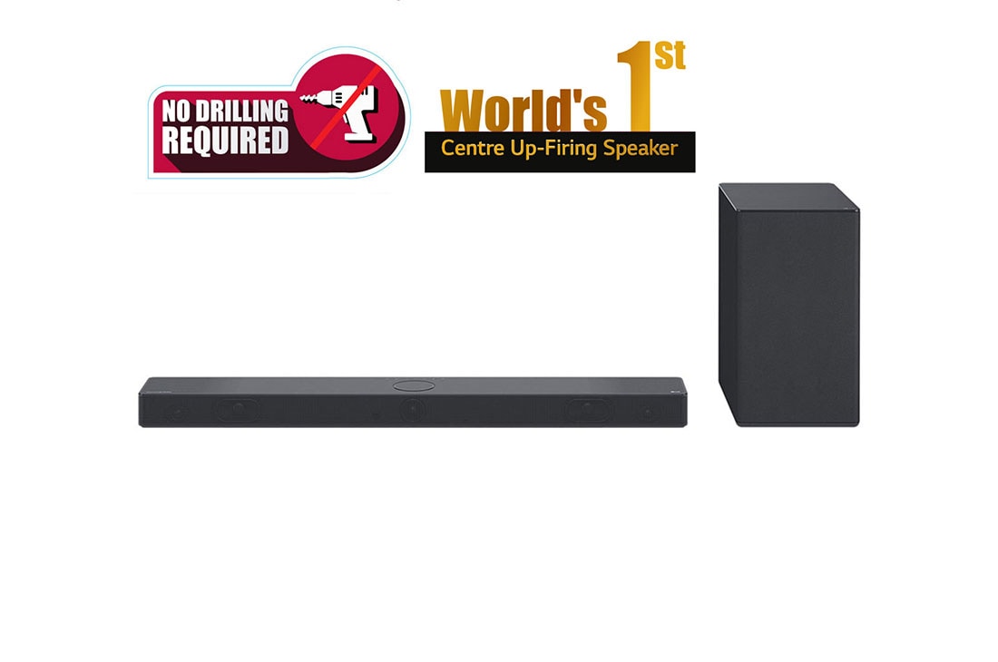 LG  LG Soundbar SC9S, 3.1.3 Ch, 400W, Tripple Up-Firing soundbar, Dolby Atmos & IMAX Enhanced, AI Compatible, Perfect Match for OLED C3 and C2 Models, SC9S