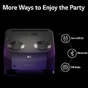 LG XBOOM XL2S, Super Bass Boost, 80W, Karaoke Bluetooth Party Speaker, XL2S