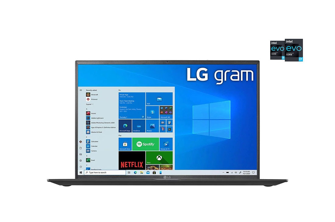 LG gram Ultra-Lightweight with 16 (40.6cm) 16:10 IPS Display and Intel® Evo™ platform, 16Z90P-G-AH75A2