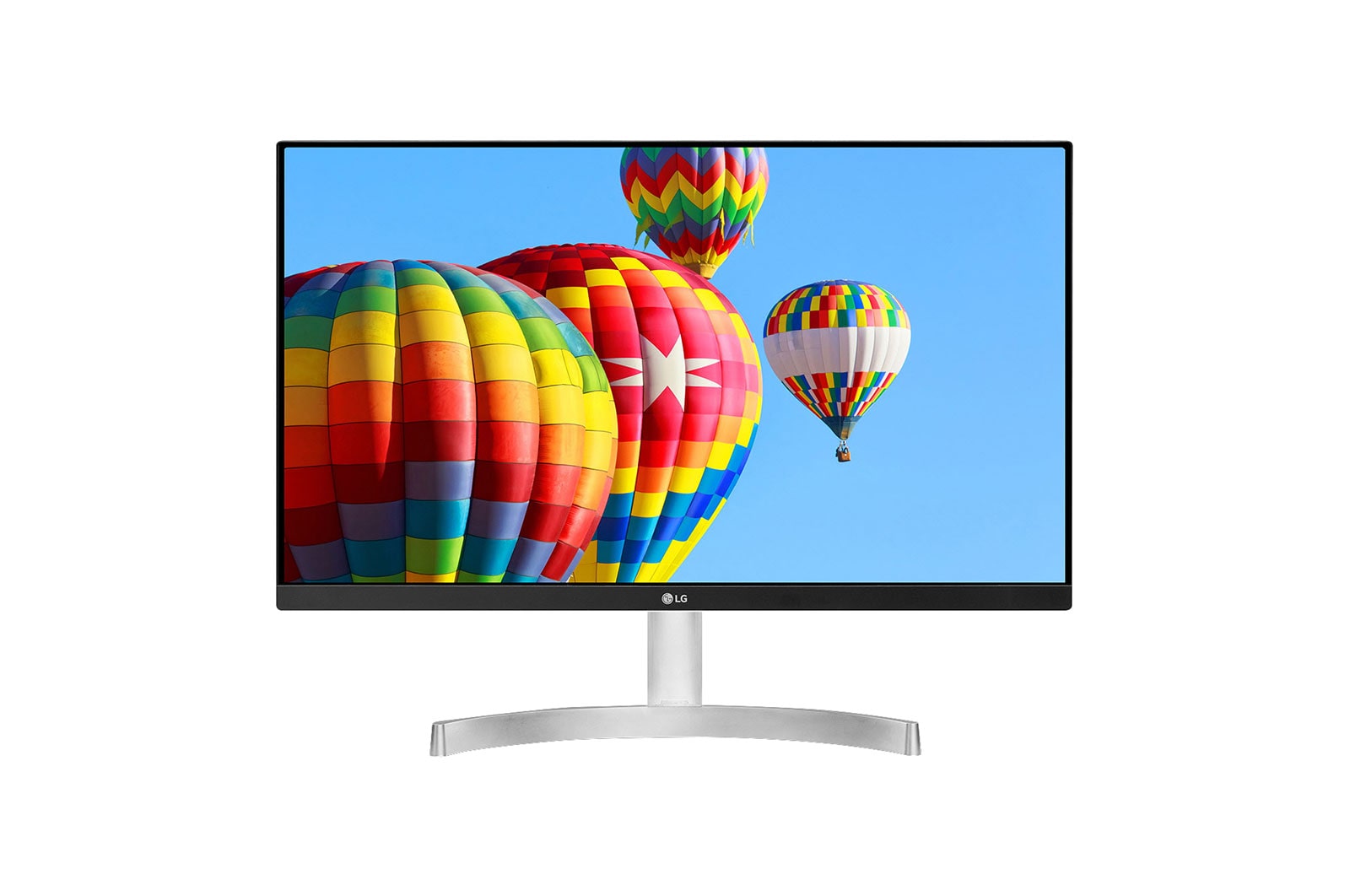 Front view of LG 23.8 (60.4cm) Full HD 3-Side Borderless IPS Monitor 24MK600M-W