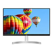 Front view of LG 23.8 (60.4cm) Full HD 3-Side Borderless IPS Monitor 24MK600M-W