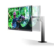 LG 27 (68.58cm) UltraGear QHD Nano IPS 1ms 144Hz HDR G-SYNC Compatibility Monitor with Ergo Stand, 27GN880-B