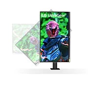 LG 27 (68.58cm) UltraGear QHD Nano IPS 1ms 144Hz HDR G-SYNC Compatibility Monitor with Ergo Stand, 27GN880-B