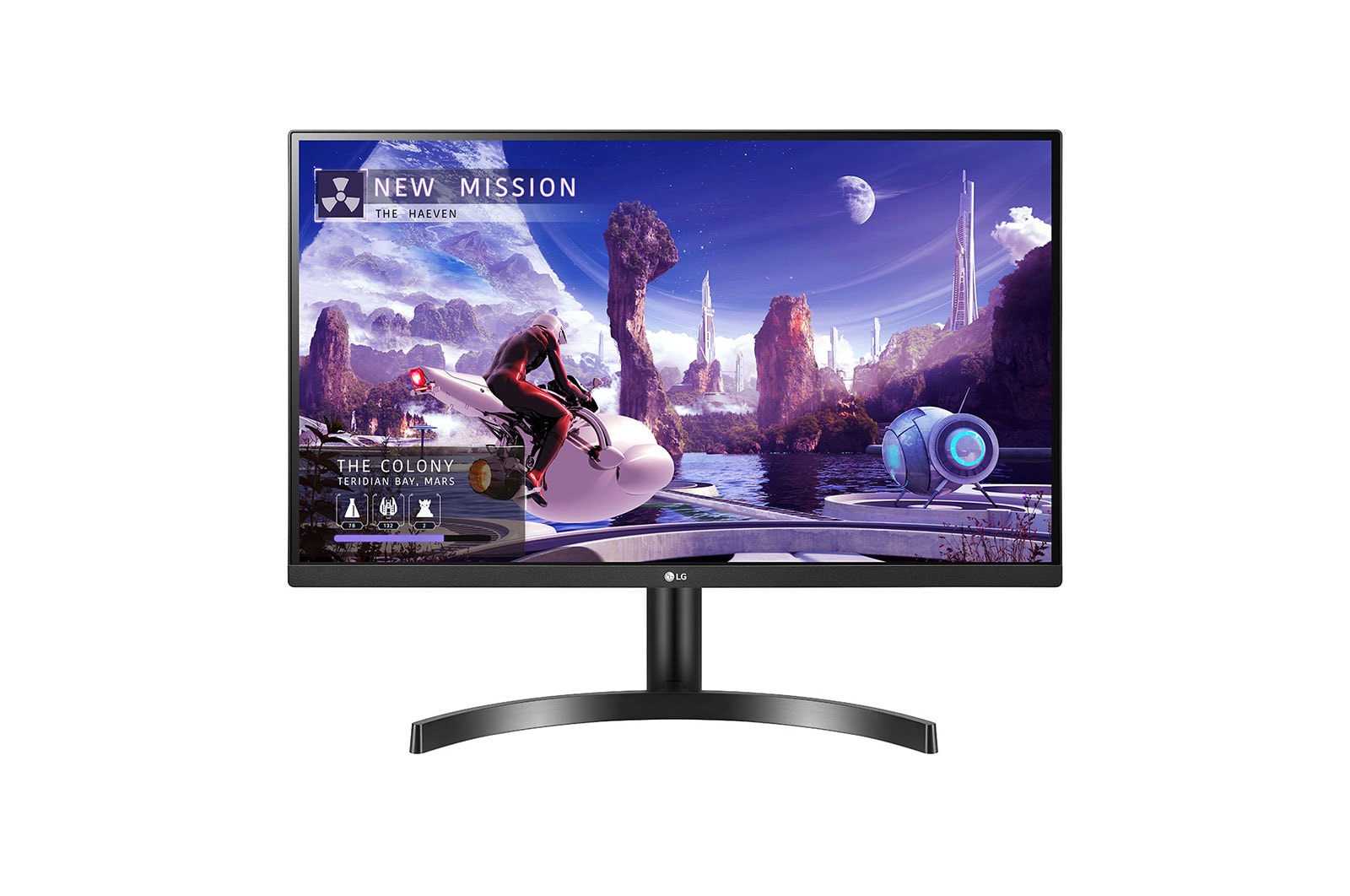 Front view of LG 27 (68.58cm) QHD IPS Monitor with AMD FreeSync™ 27QN600-B
