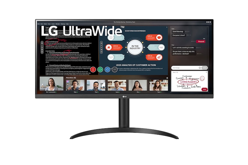 LG 86.36 cm (34) 21:9 UltraWide™ Full HD IPS Monitor with AMD FreeSync™, 34WP550-B