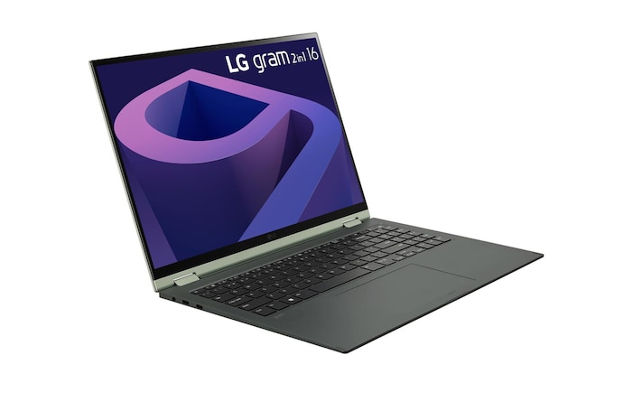 LG gram 2-in-1 Ultra-Lightweight with 40.6CM (16) 16:10 IPS Display with LG Glance by Mirametrix®, 16T90Q-G.AH75A2