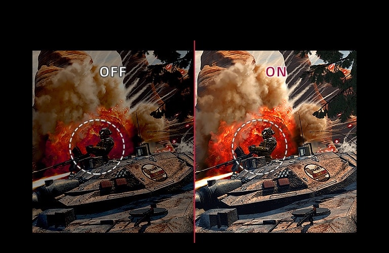 Black Stabilizer : OFF VS. ON 34WN650-W