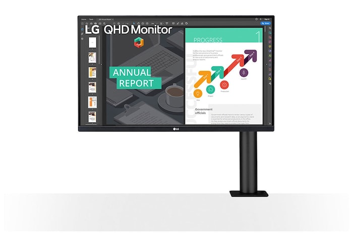 LG 68.58cm (27) QHD Ergo IPS Monitor with USB Type-C™, 27QN880-B