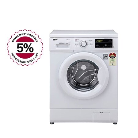 

LG 6.5Kg Front Load Washing Machine, Inverter Direct Drive, White - FHM1065SDW