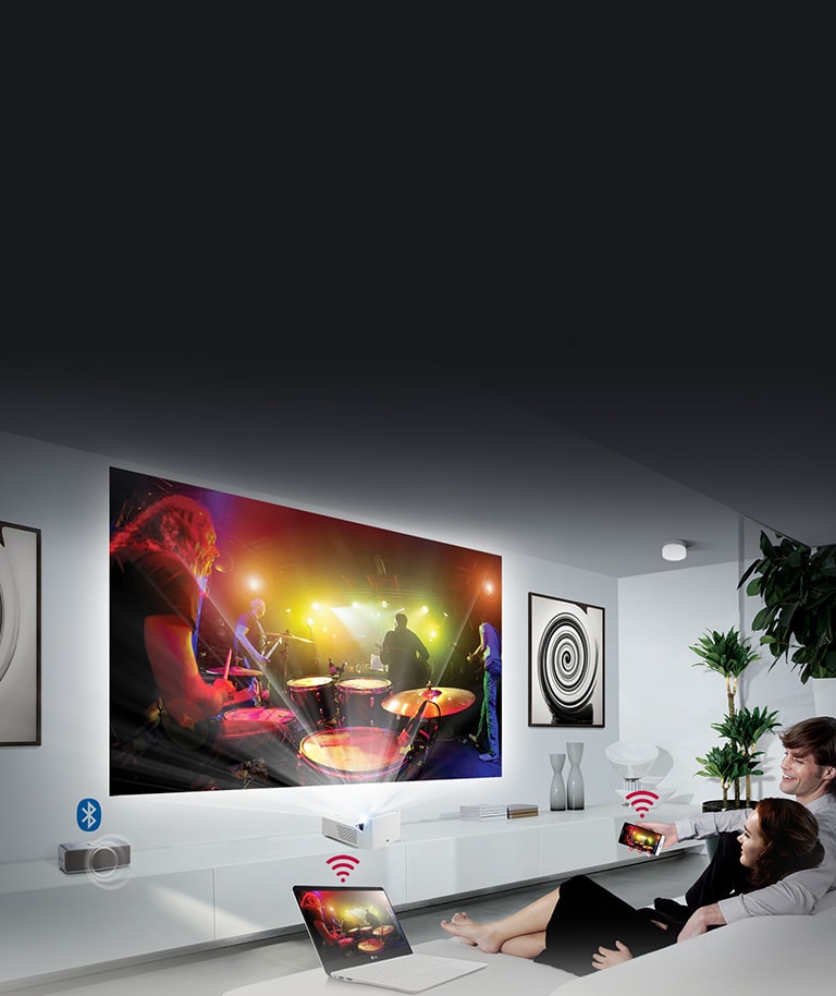 LG UST LED FHD Laser Projector RGB LED 150,000:1 - HF65LG
