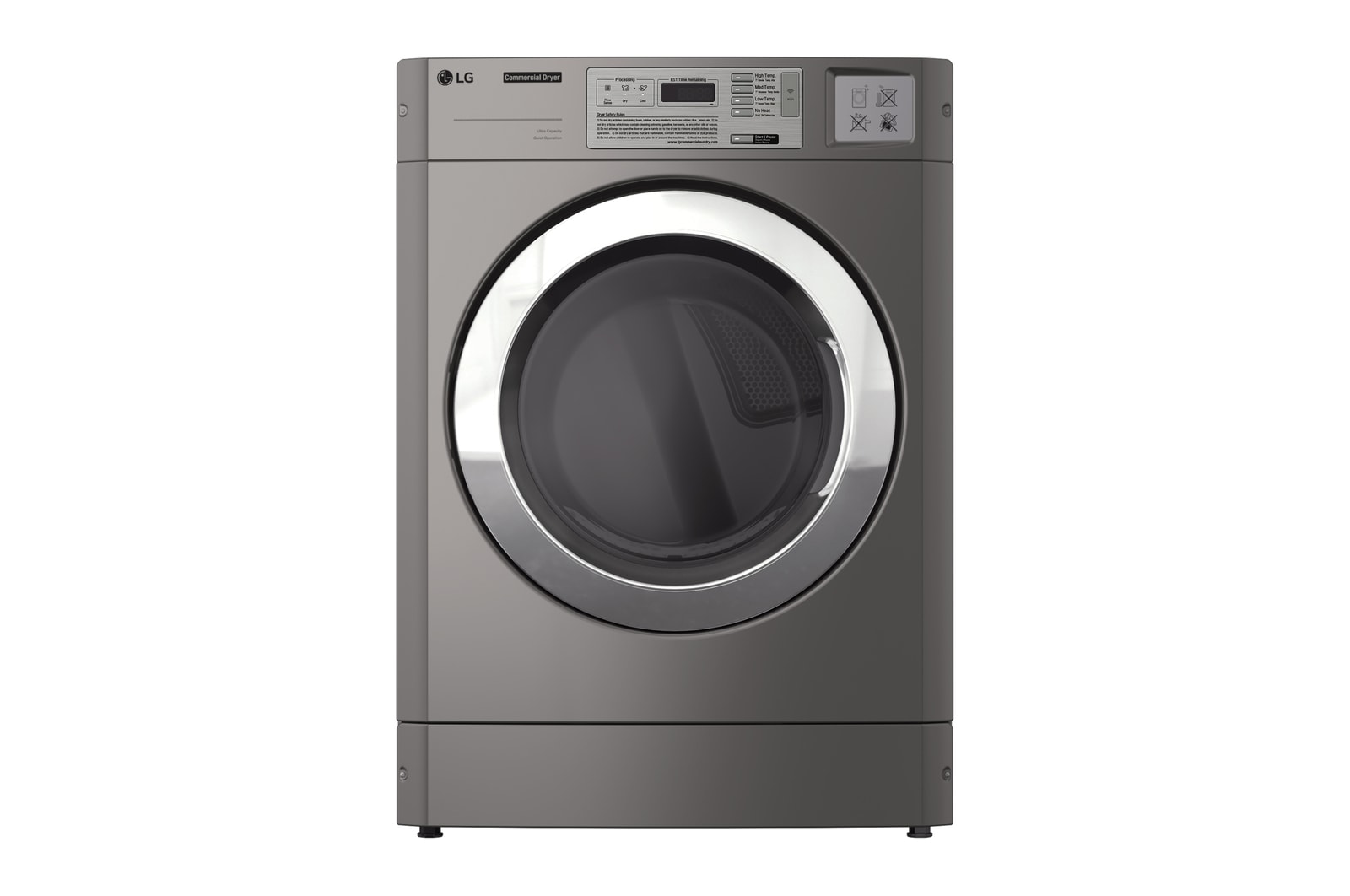 Front view of LG 15 KG Commercial Dryer with Direct Drive Motor, Gyro Balancing System, BLDC Motor and Sensor Dryer RV1840CD7