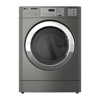 Front view of LG 15 Kg Commercial Dryer with BDLC Motor, Sensor Dry, Reversible Door, Stainless Silver CDT29CUOES