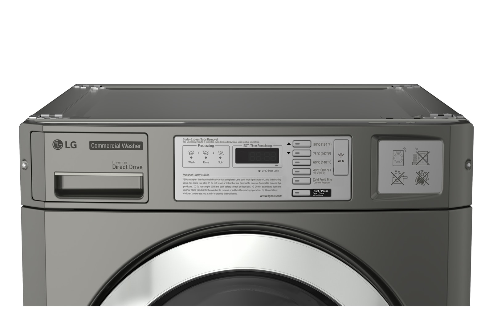 LG CWG27MDOHS Commercial Washer details view