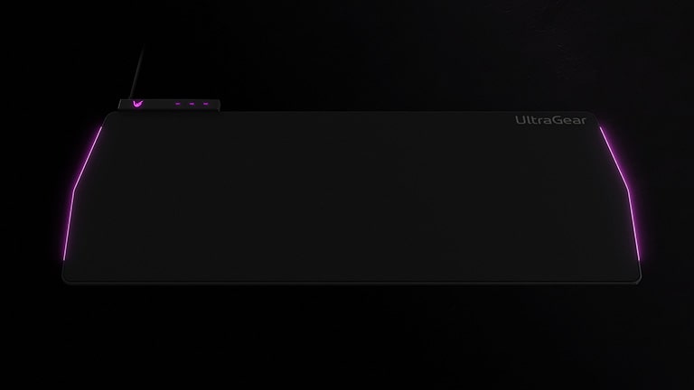 UGP90HB-B UltraGear ™ Gaming Pad with purple lighting on a black background.