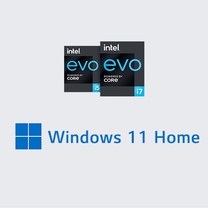 It shows Intel® Evo & Window 11 logos.