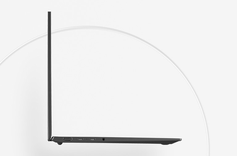 The slim, light body of the gram provides mobility and productivity.