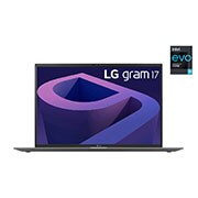 Front view of LG gram 17 (43.18cm) Ultra-lightweight with 16:10 IPS Anti glare Display and Intel® Evo 12th Gen. Processor 17Z90Q-G.AJ56A2