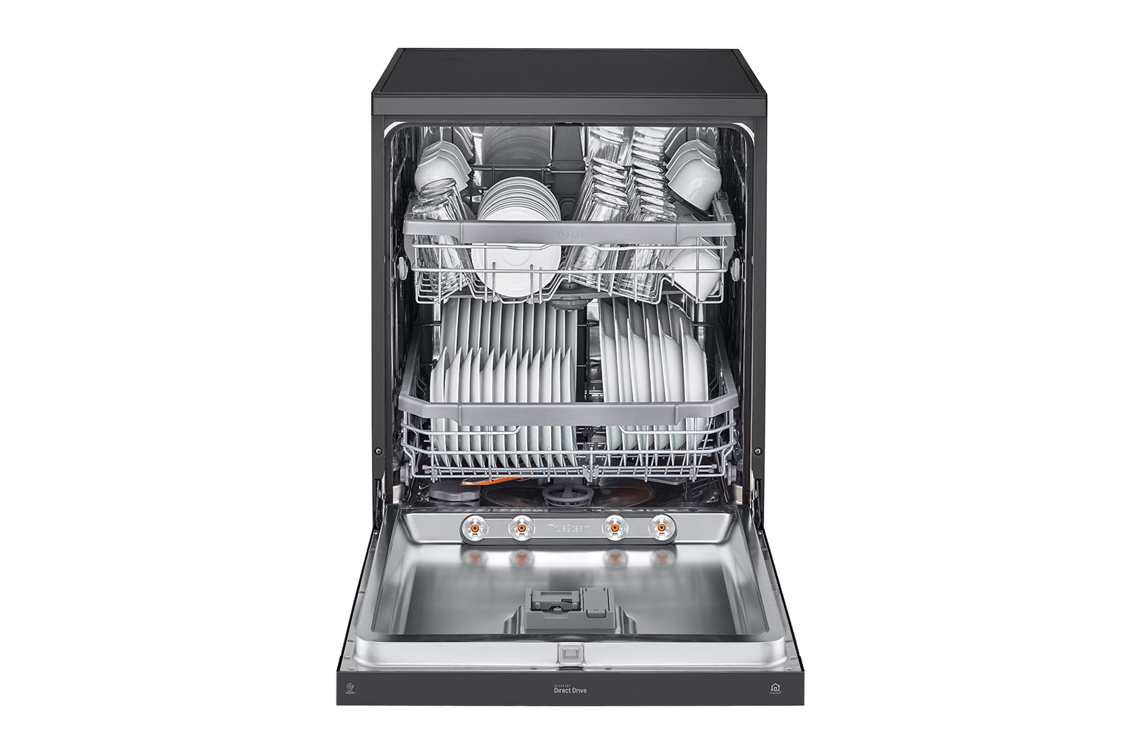 LG True Steam Dishwasher with Inverter Direct Drive Technology (Matt Black), DFB424FM