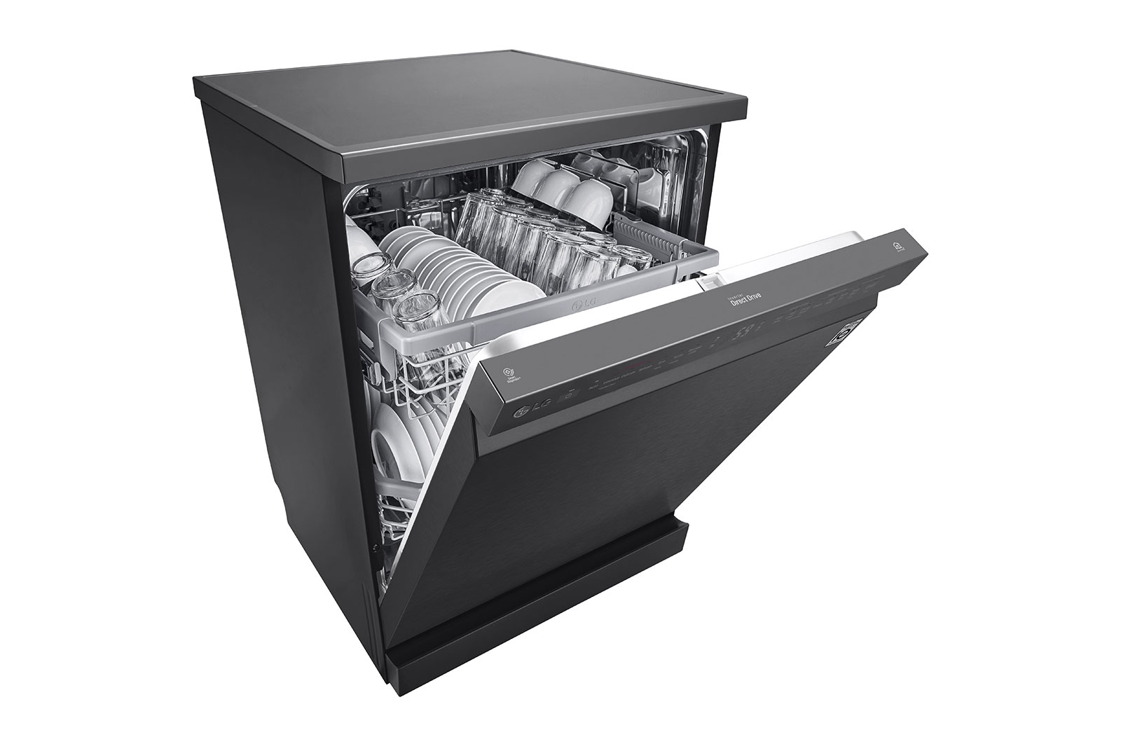 LG True Steam Dishwasher with Inverter Direct Drive Technology (Matt Black), DFB424FM