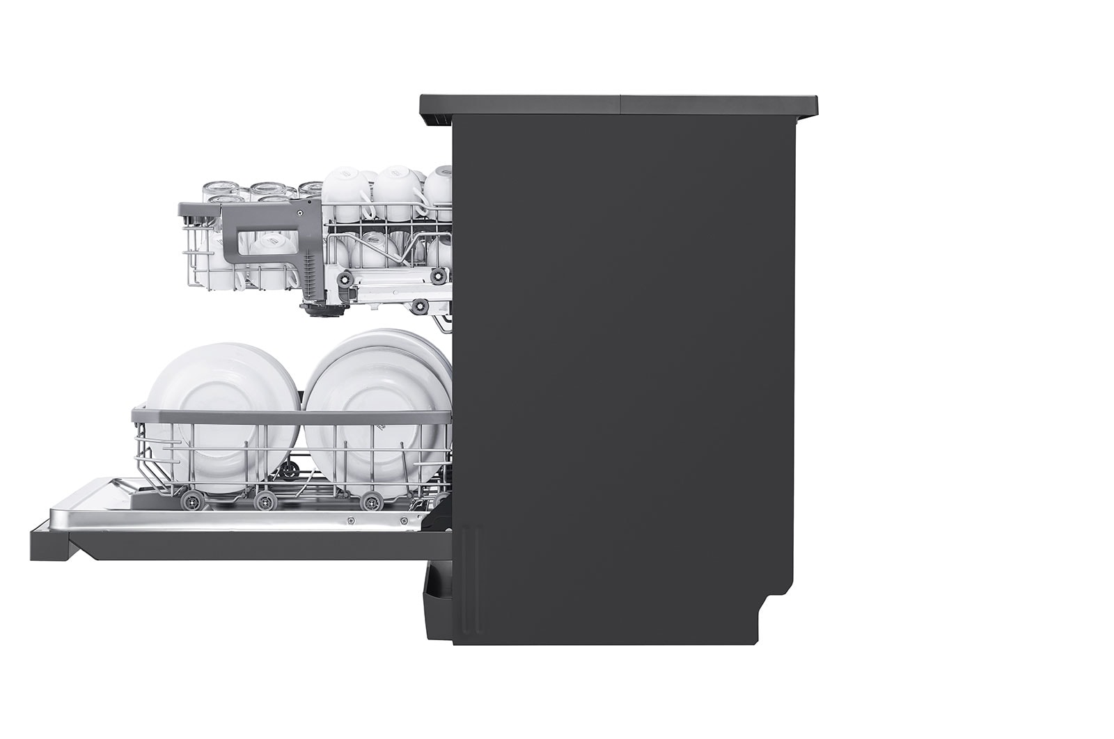 LG True Steam Dishwasher with Inverter Direct Drive Technology (Matt Black), DFB424FM